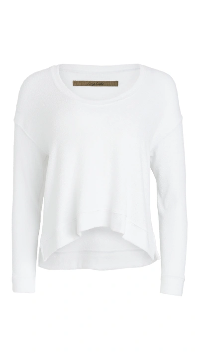 Shop Enza Costa Boucle Cropped Top In White