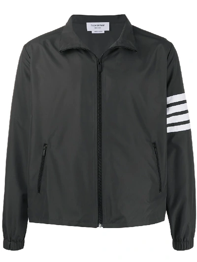 Shop Thom Browne 4-bar Flyweight Tech Jacket In Grey