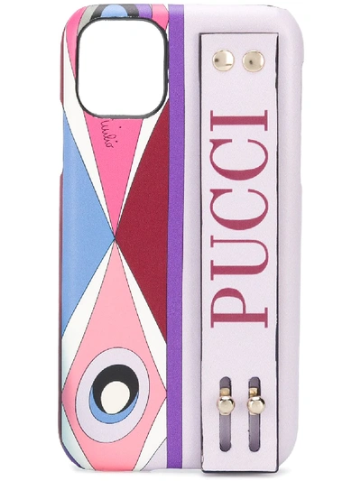 Shop Emilio Pucci Abstract-print Iphone 11 Phone Case In Pink