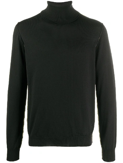 Shop Dondup Fine-knit Roll-neck Jumper In Black