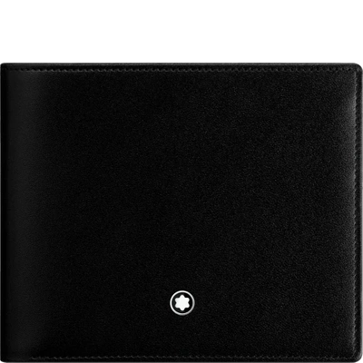 Shop Montblanc Meisterstück Wallet 10cc With Coin Case In Black