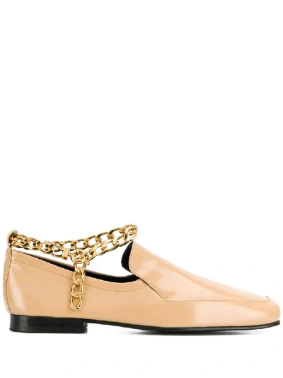 Shop By Far Chain-trim Loafers In Neutrals