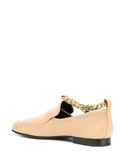 Shop By Far Chain-trim Loafers In Neutrals