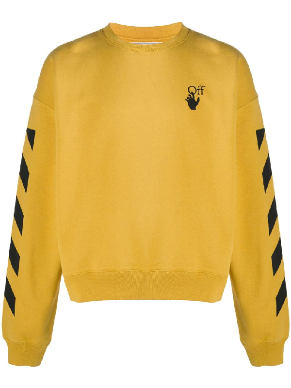 off white sweatshirt yellow