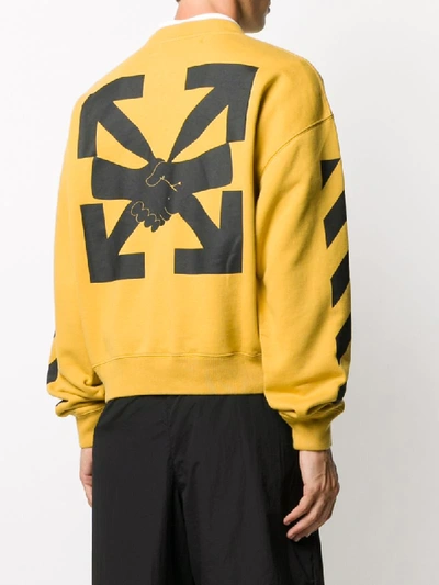 Shop Off-white Agreement Print Sweatshirt In Yellow