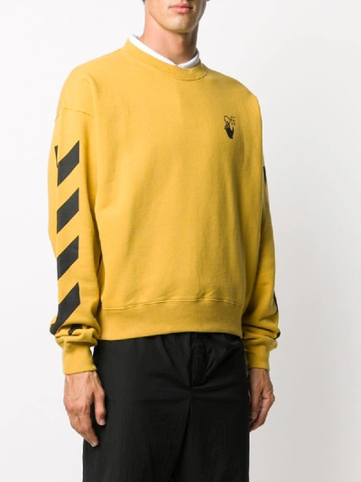 Shop Off-white Agreement Print Sweatshirt In Yellow
