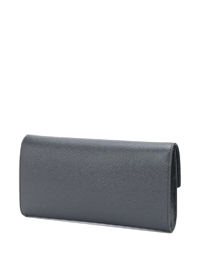 Shop Ferragamo Gancini Clutch In Grey