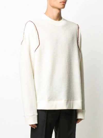 Shop Jil Sander Bead Detailing Sweatshirt In White