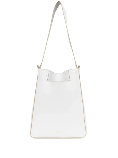 Shop Burberry Small Bucket Bag In White