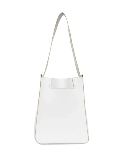 Shop Burberry Small Bucket Bag In White