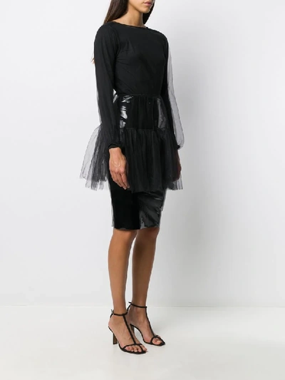 Shop Alchemy Sheer Skater Dress In Black