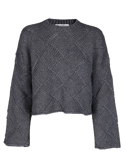 Shop Jw Anderson Grey Merino Wool Blend Jumper