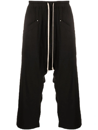 Shop Rick Owens Drkshdw Drop-crotch Trousers In Black