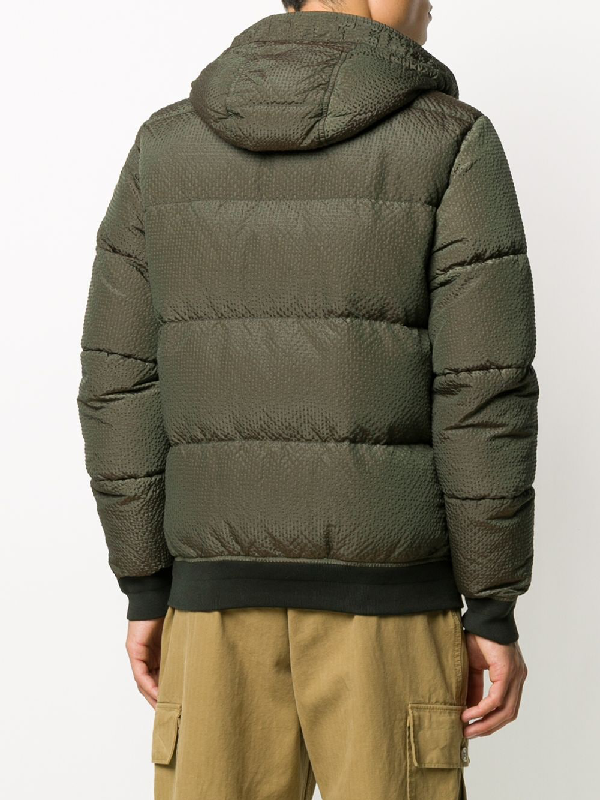 Stone Island Men S Garment Dyed Puffer Jacket In Green Modesens