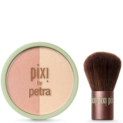 Shop Pixi Beauty Blush Duo + Kabuki Brush - Peach Honey