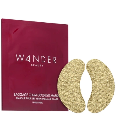 Shop Wander Beauty Baggage Claim Eye Masks (pack Of 6) - Gold