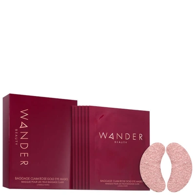 Shop Wander Beauty Baggage Claim Eye Masks (pack Of 6) - Rose Gold