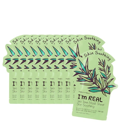 Shop Tonymoly I'm Real Sheet Mask Set Of 10 - Tea Tree (worth $30)