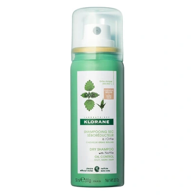 Shop Klorane Dry Shampoo With Nettle With Natural Tint Travel Size - Oil Control For Dark Hair 1oz