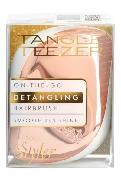 Shop Tangle Teezer Compact Styler Detangling Hairbrush - Rose Gold Ivory