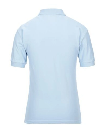 Shop Fila Polo Shirt In Sky Blue