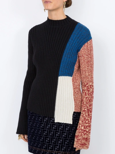 Shop Calvin Klein 205w39nyc Color Block Ribbed Sweater