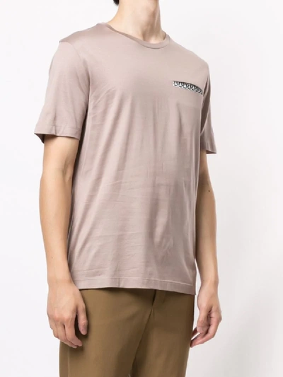 Shop Ferragamo Gancio-trimmed T-shirt In Brown