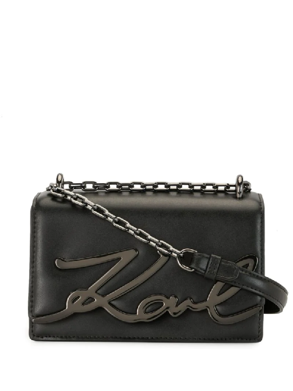 karl lagerfeld k signature shoulder bag