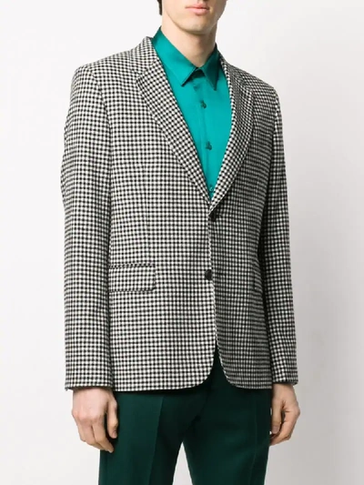 Shop Ami Alexandre Mattiussi Check Single-breasted Blazer In Black