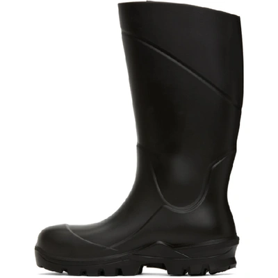 Shop Alyx 1017  9sm Black Logo Rain Boots In Blk0001 Bla
