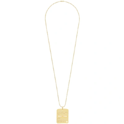 Shop Alyx 1017  9sm Gold Military Tag Necklace In Gld0001 Gol