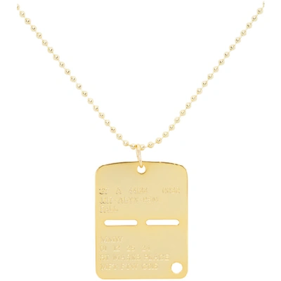 Shop Alyx 1017  9sm Gold Military Tag Necklace In Gld0001 Gol