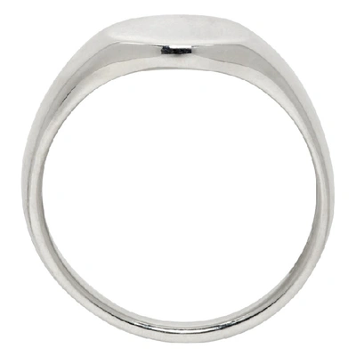 Shop Saskia Diez Silver Oval No. 1 Signet Ring