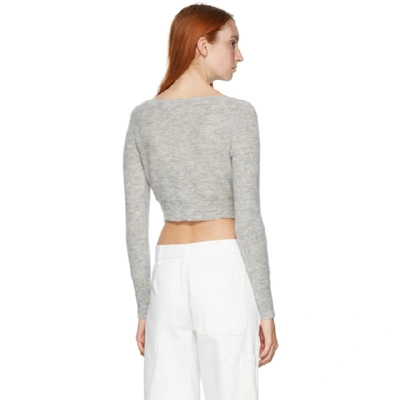 Shop Jacquemus Grey Le Cardigan Alzou Cardigan In Light Grey