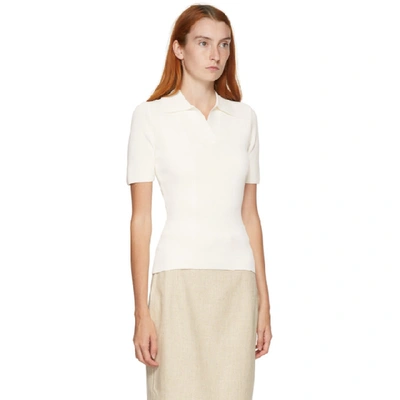 Shop Jacquemus Off-white La Maille Polo In Off White