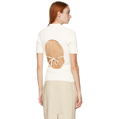 Shop Jacquemus Off-white La Maille Polo In Off White