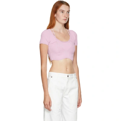 Shop Jacquemus Pink La Maille Lauris T-shirt In Light Pink