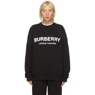 Shop Burberry Black Lanslow Sweatshirt