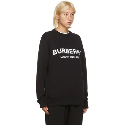 Shop Burberry Black Lanslow Sweatshirt