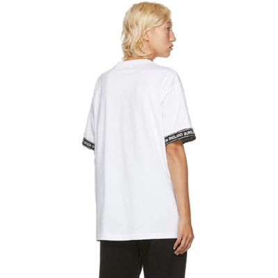 Shop Burberry White Teslow T-shirt