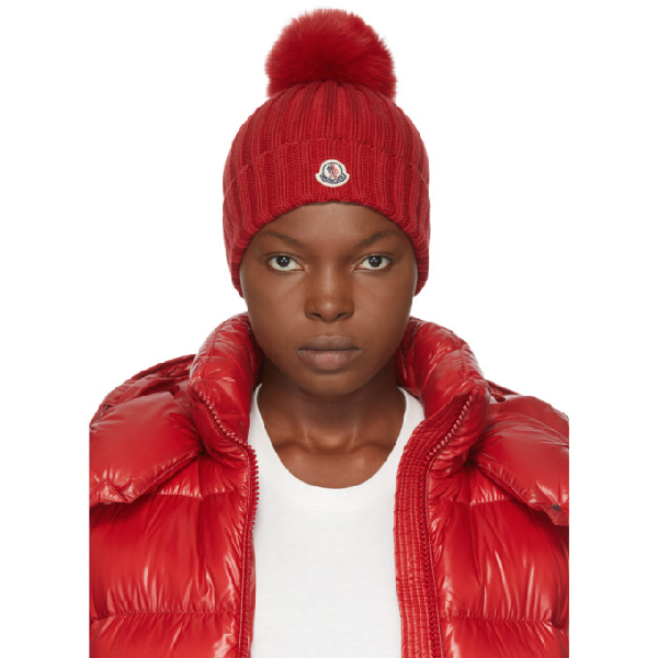 moncler fur beanie