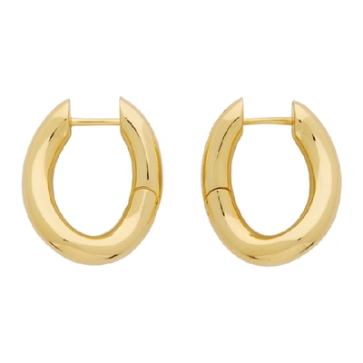 Shop Balenciaga Gold Loop Earrings In 0027 Gold