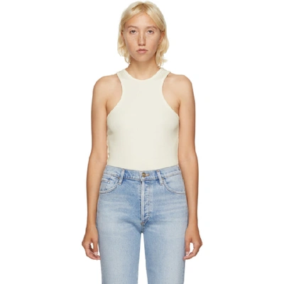 Shop Goldsign Off-white Rib Tank Top In Ivory