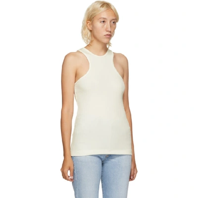Shop Goldsign Off-white Rib Tank Top In Ivory