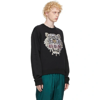 Shop Kenzo Black Tiger Sweatshirt In 99 Black