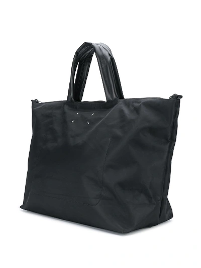 Shop Maison Margiela Logo Tote Bag In Black