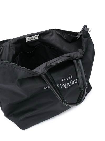 Shop Maison Margiela Logo Tote Bag In Black