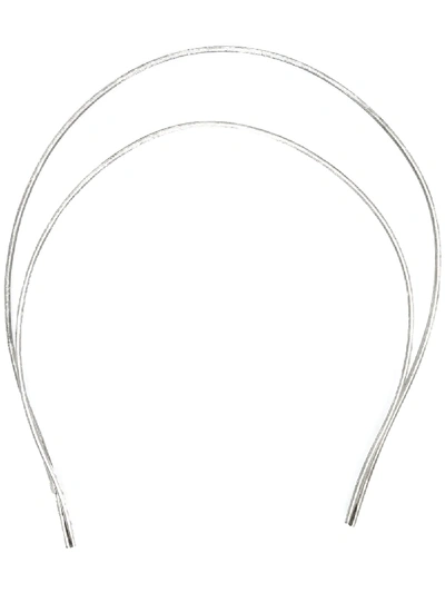 Shop Ann Demeulemeester Double-band Headband In Silver