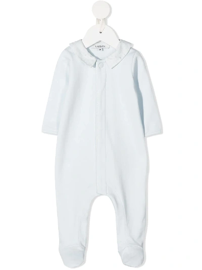 Shop Lanvin Enfant Classic Collar Babygrow In Blue