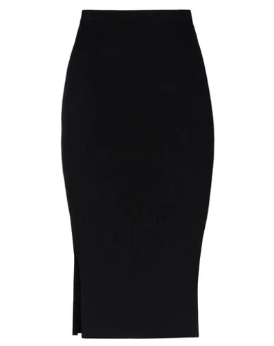 Shop Rick Owens Midi Skirts In Black